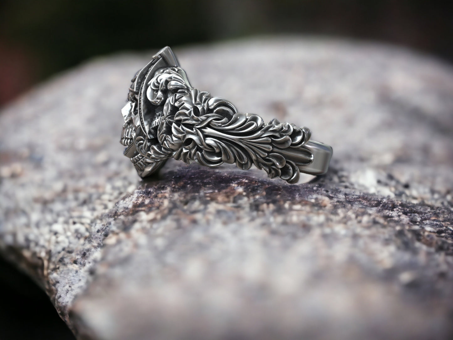 Eye Of Providence Ring: Masonic Skull Head Ring, Freemason Ring, Gothic Men Ring, Silver Punk Jewelry