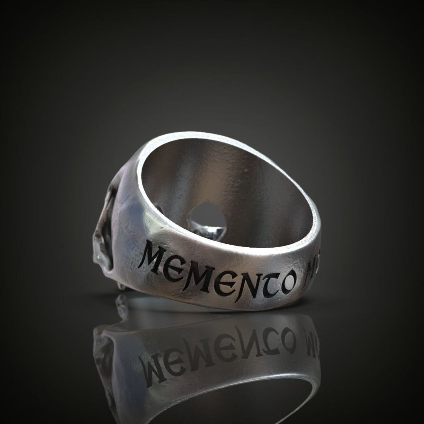 Memento Mori Skull Ring, Men 3d Ring, Unique Skull Ring, Gothic Ring, Biker Jewelry, Men's Silver Ring, Cool Ring, Memento Mori Jewelry