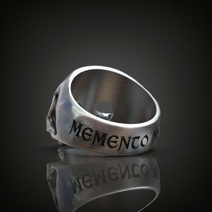 Memento Mori Skull Ring, Men 3d Ring, Unique Skull Ring, Gothic Ring, Biker Jewelry, Men's Silver Ring, Cool Ring, Memento Mori Jewelry