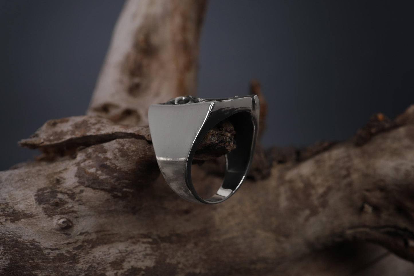 Skull And Axe Gothic Men Ring, Handmade Signet Ring, Men Biker Ring, Death Skull Ring For Men, Punk Jewelry, Unique Fantasy Ring For Men