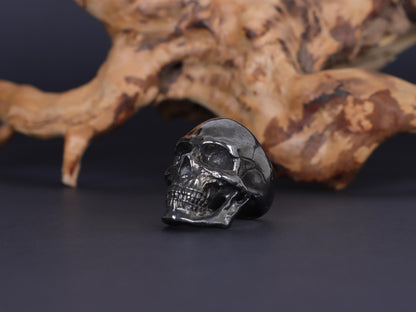 3d Skull Head Ring, Skull Head With Teeth Ring, Large Skull Ring, Skull Jewelry, Gothic Ring For Men, Bikers Jewelry, Silver Handmade Ring