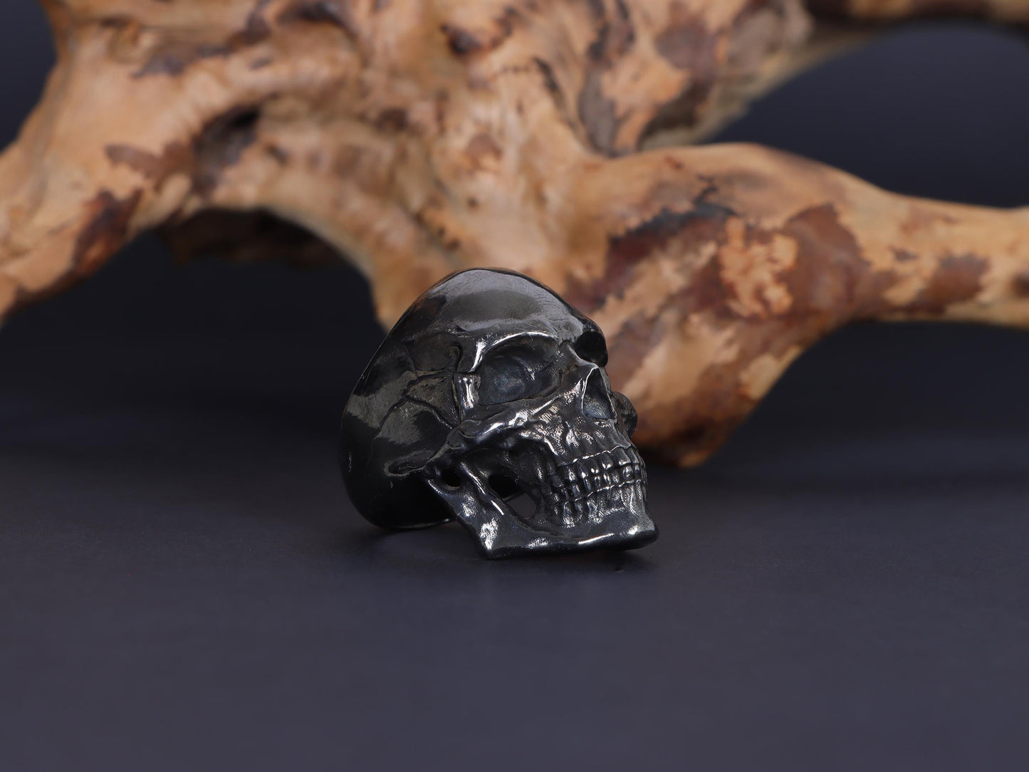 3d Skull Head Ring, Skull Head With Teeth Ring, Large Skull Ring, Skull Jewelry, Gothic Ring For Men, Bikers Jewelry, Silver Handmade Ring